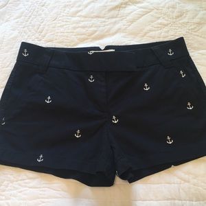 J Crew Navy Anchor Shorts